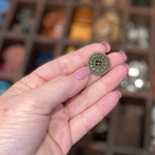Button, Zinnia Metal, 21mm