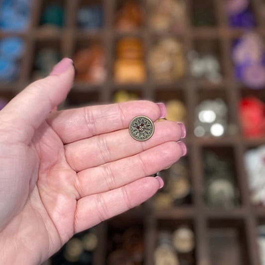 Button, Zinnia Metal, 15mm