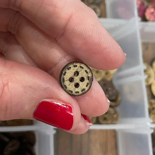 Button, Stitched Coconut, 11mm