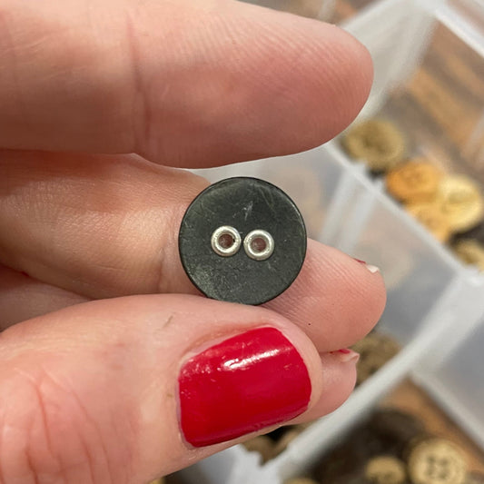 Button, Dark Coconut, 12mm