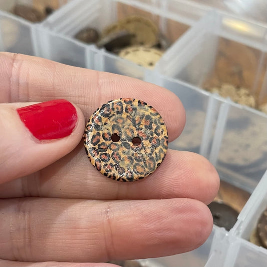 Button, Ocelot Coconut, 20mm