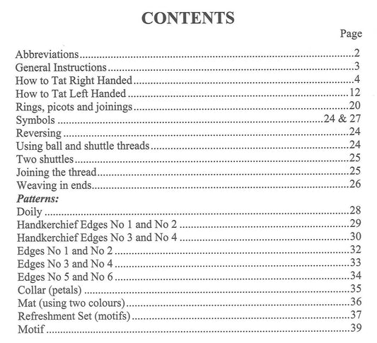 Learn to Tat, Tatting Pattern Book