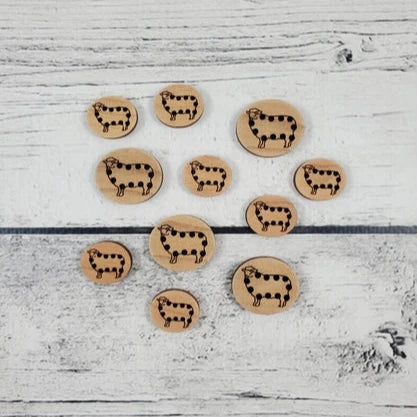 Stitchable Sheep Buttons