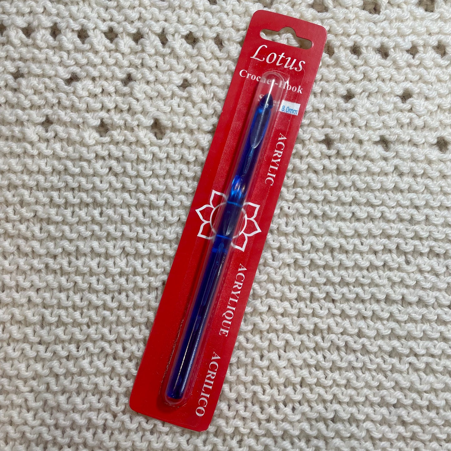 Acrylic Crochet Hook, Lotus