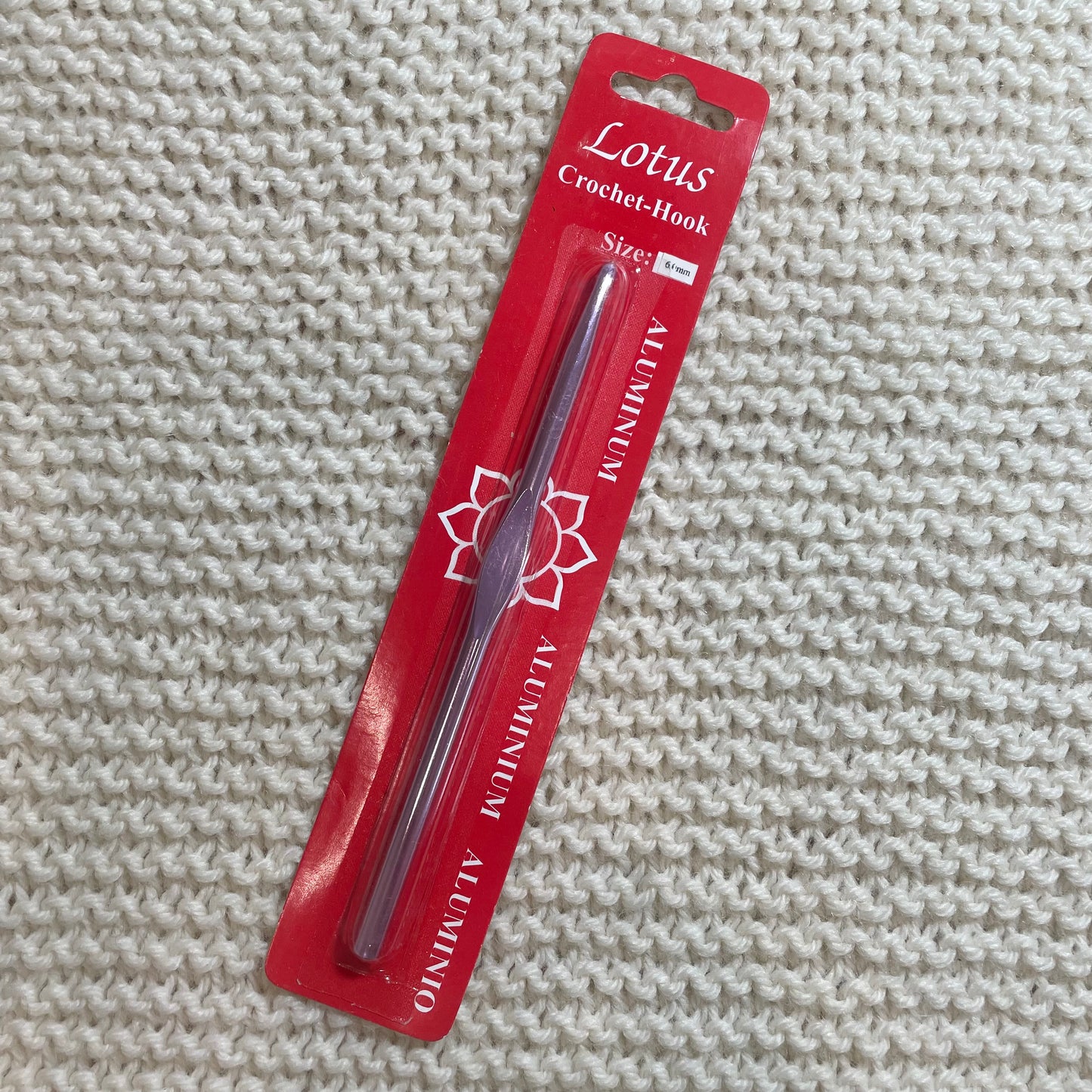 Aluminium Crochet Hook, Lotus