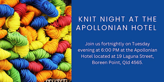 KnitShit - Fortnightly Craft Night - Stitch and Sip in Noosa