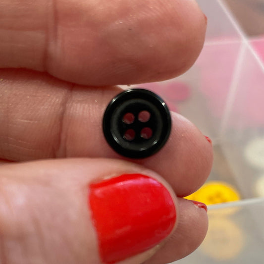 Button, Black Ridge Acrylic, 10mm
