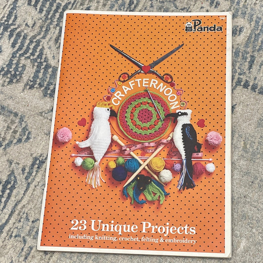 Crafternoon on a textured gray rug