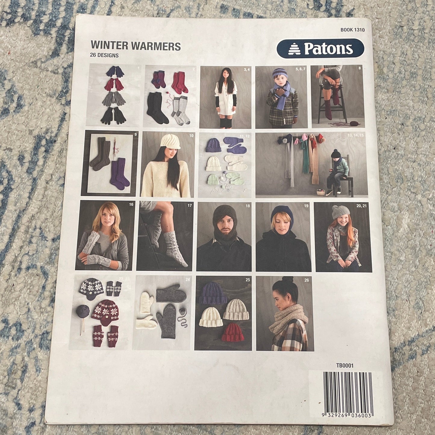 Pattern book  on a textured surface