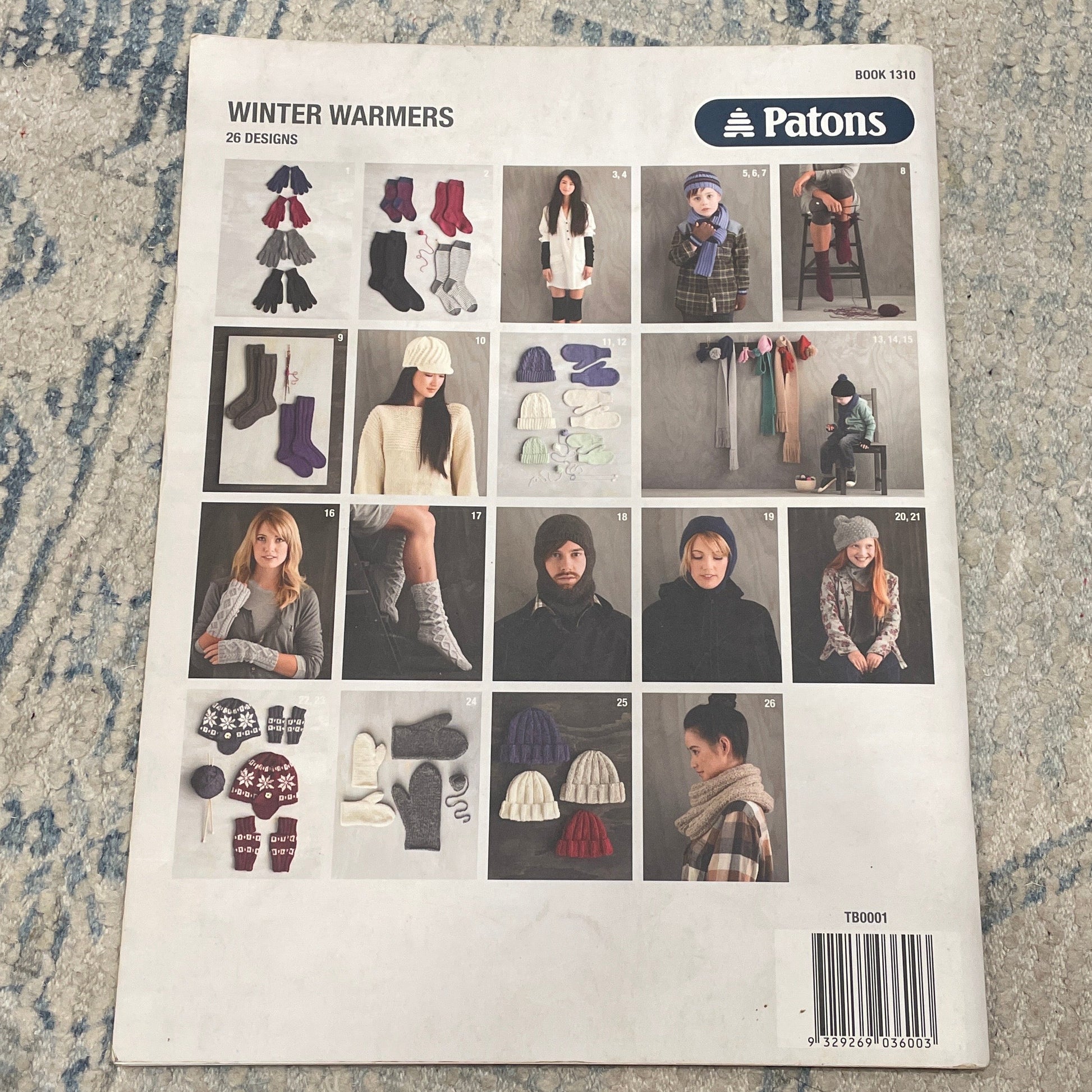 Pattern book  on a textured surface