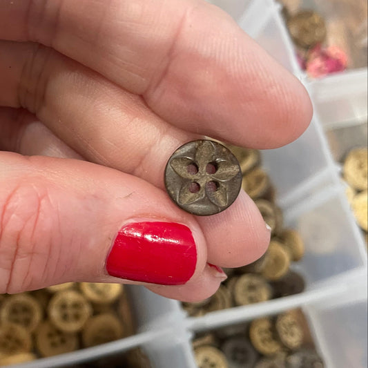 Button, Pressed Star Coconut, 11mm
