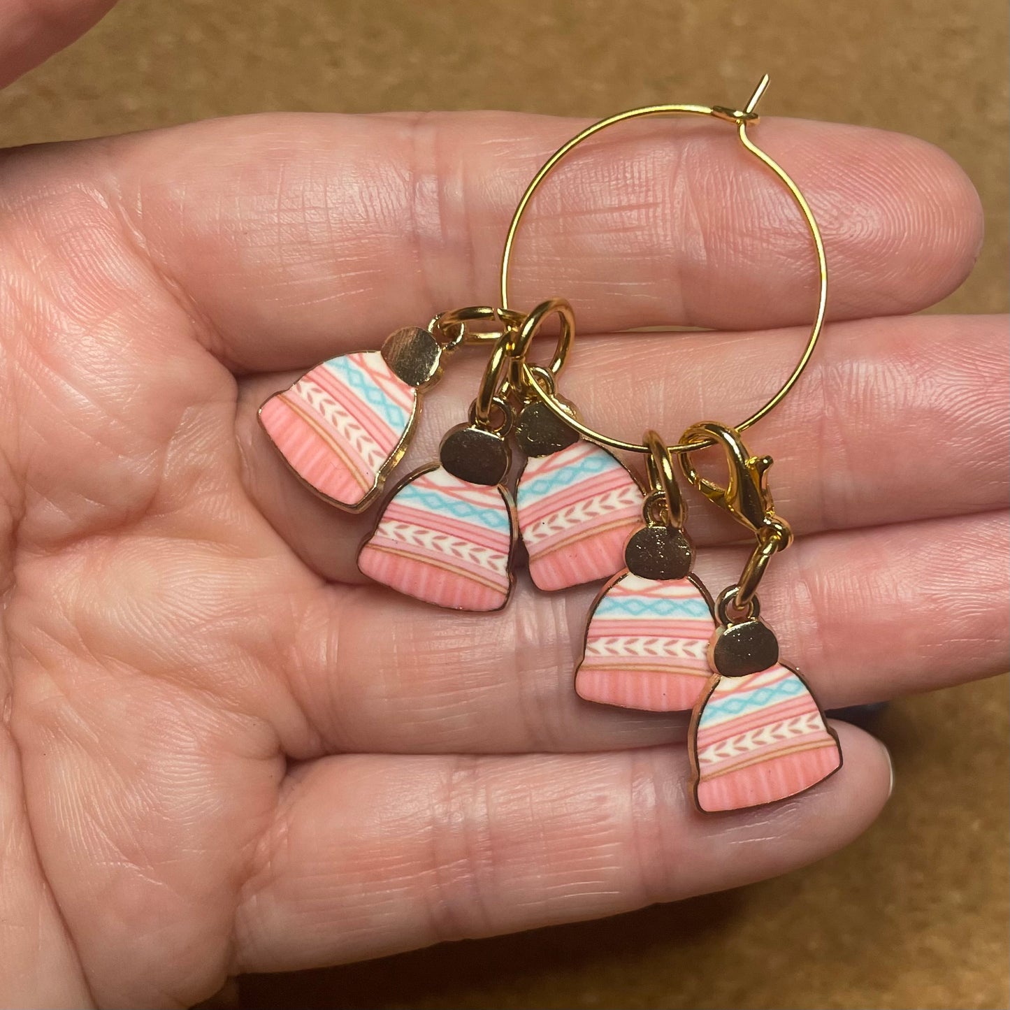 Fair Isle Beanie Stitch Marker Set