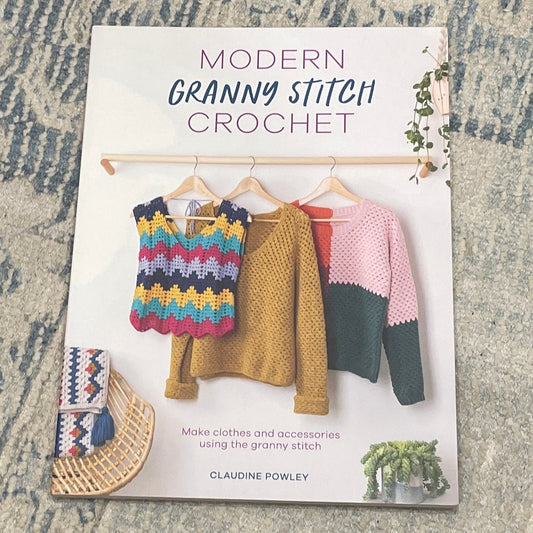 Modern Granny Stitch Crochet
 on a patterned rug