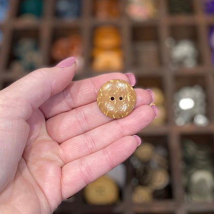 Button, Muted Roses Coconut, 25mm