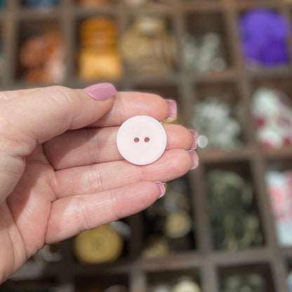 Button, Pale Pink Flower Power Resin, 23mm