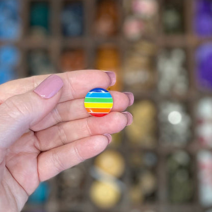 Button, Rainbow Brights Resin, 16mm