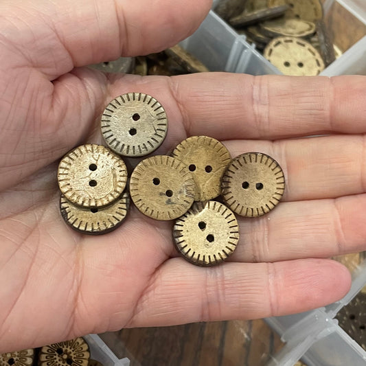 Button, Dash Coconut, 18mm