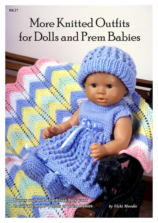 More Knitted Outfits for Dolls and Prem Babies, Knitting Pattern Book