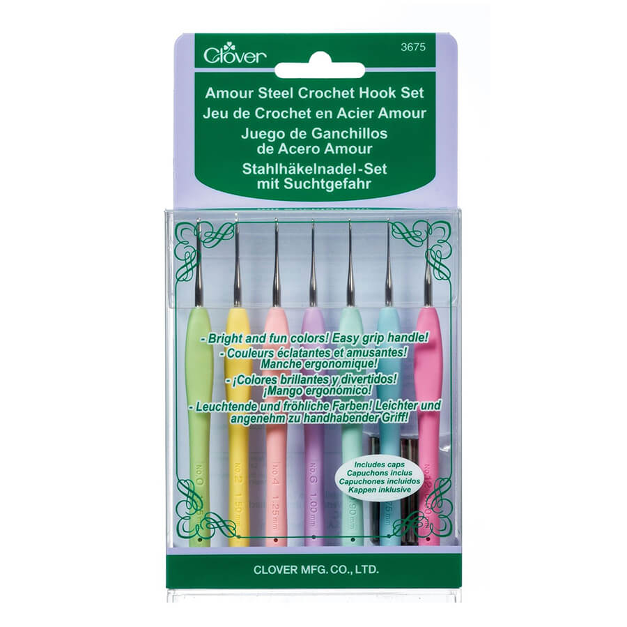 Clover Amour Steel Crochet Hook Set