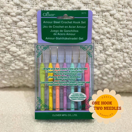 Clover Amour Steel Crochet Hook Set