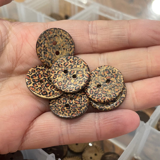 Button, Ocelot Coconut, 20mm