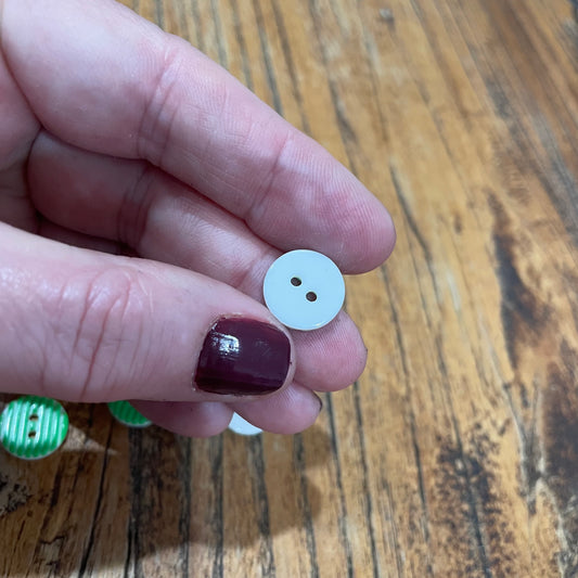 Button, Green Striped Resin, 13mm