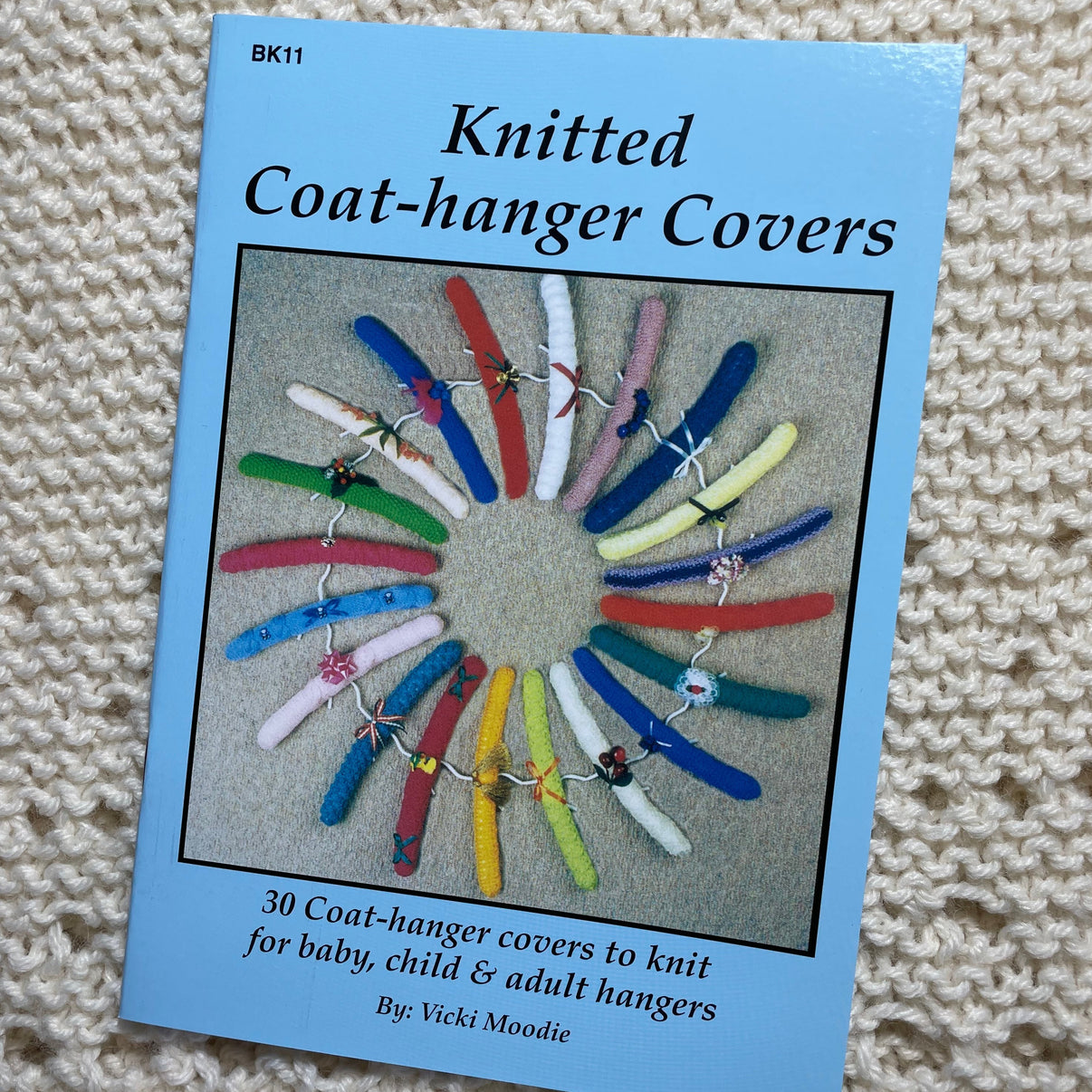 Knitted Coat Hanger Covers by Vicki Moodie (Knitting) ONE HOOK TWO