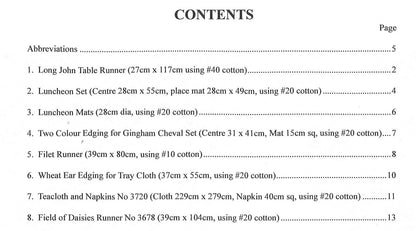 Crocheted Mats, Runners and More, Crochet Pattern Book