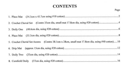 Crocheted Doilies and Mats, Crochet Pattern Book