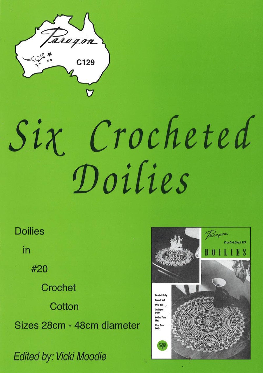 Six Crocheted Doilies, Crochet Pattern Book