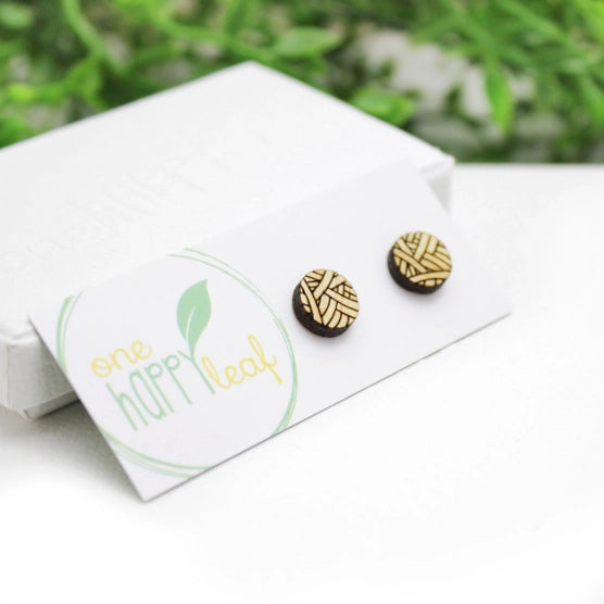 Yarn Ball Stud Earrings